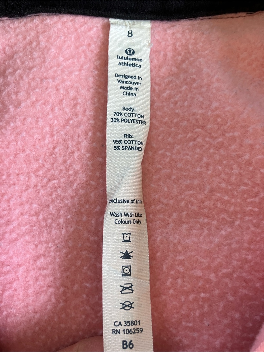 lululemon athletica Pink & Black Colorblock Zip Hoodie - Picture 2 of 4